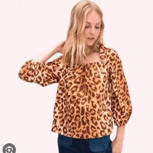 Kate spade panthera  square neck top nwt size S
